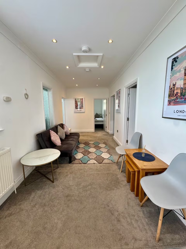 The lounge and hallway