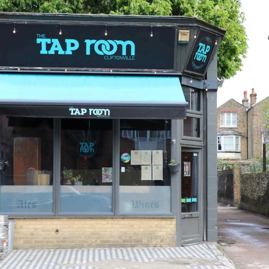 The Tap Room micropub, with its turquoise awning